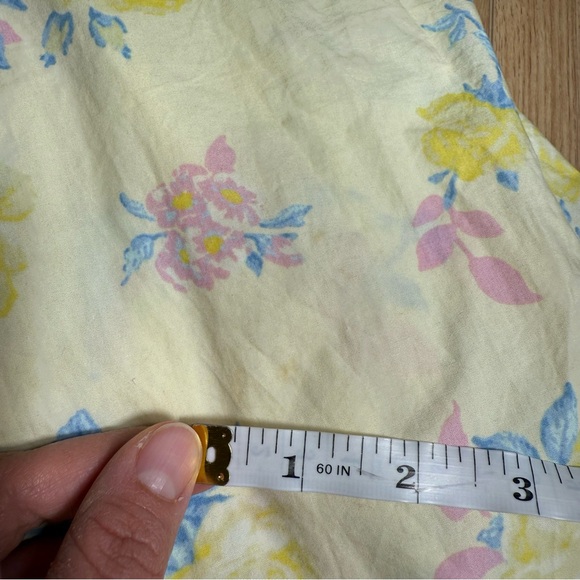 LoveShackFancy x Target Puff Sleeve Dress Yellow Floral Cottage Size 12 - Picture 11 of 13